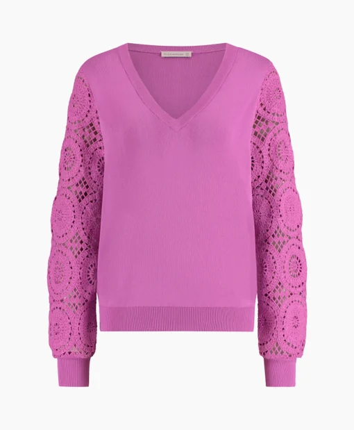 Studio Anneloes Pullover Dinah Crochet Roze