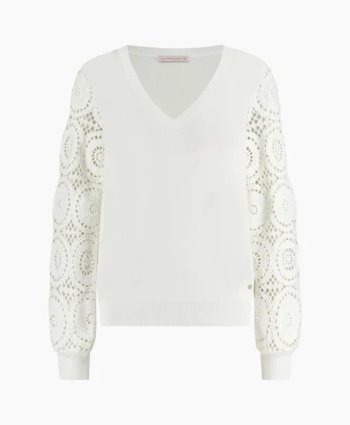 Studio Anneloes Pullover Dinah Crochet Off White