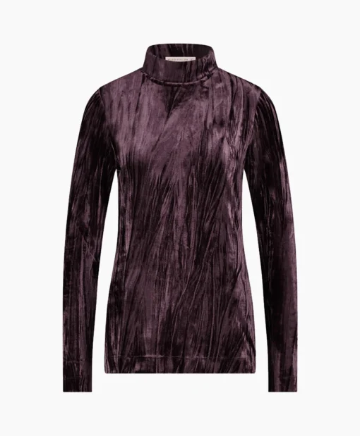Studio Anneloes Top Avril Ls Velvet Bruin