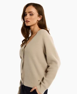 Studio Anneloes Vest Olivian Soft Cardigan Zand