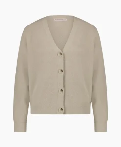 Studio Anneloes Vest Olivian Soft Cardigan Zand