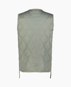 Taion Bodywarmer Military W-Zip V Neck Down Donker Groen