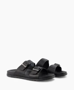 Ugg Sandaal Wainscott Buckle Slide Black Jeans