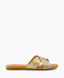 Ugg Sandaal Zonder Hak W Kenleigh Slide Goud