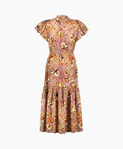 Ulla Johnson Midi Jurk Scarlett Beige