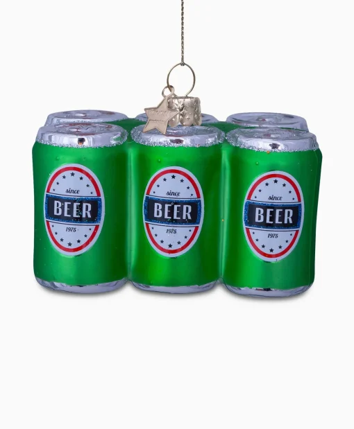 Vondels Vondels Kerstbal Sixpack Bier Groen
