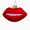 Vondels Vondels Kerstbal Lippen Rood