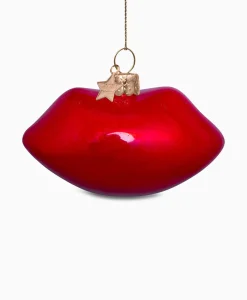 Vondels Vondels Kerstbal Lippen Rood