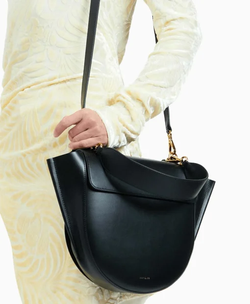 Wandler Crossbody Tas Hortensia Medium Zwart