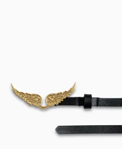 Zadig & Voltaire Riem Rock Natural Leather Zwart