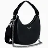 Zadig & Voltaire Schouder / Hand Tas Moonrock Grained Leather Zwart