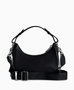 Zadig & Voltaire Schouder / Hand Tas Moonrock Grained Leather Zwart