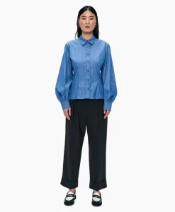 Zenggi Blouse Puff Sleeve Blauw
