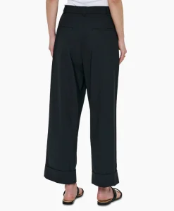 Zenggi Pantalon Tropical Wool Straight Zwart