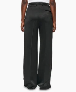 Zenggi Pantalon Wide Leg Satin Zwart