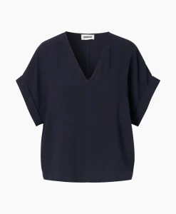 Zenggi Top Fluid V-Neck Donker Blauw