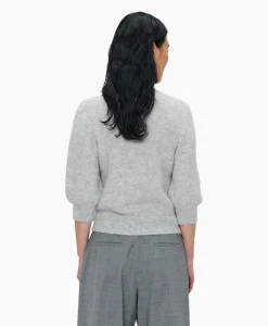 Zenggi Vest Cropped 3/4 Sleeve Licht Grijs