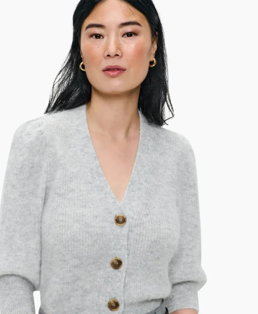 Zenggi Vest Cropped 3/4 Sleeve Licht Grijs